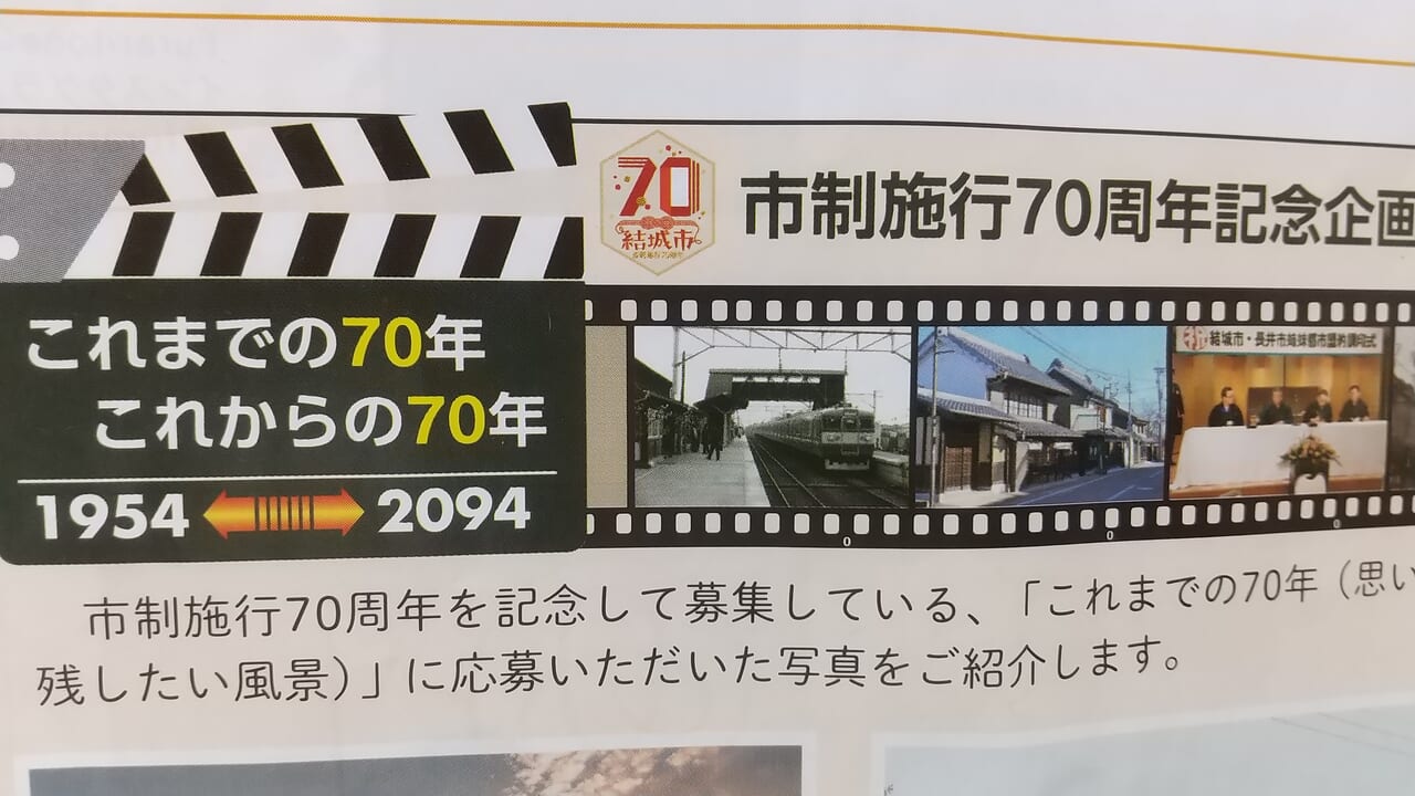 広報結城の市制施行70周年記念企画写真紹介