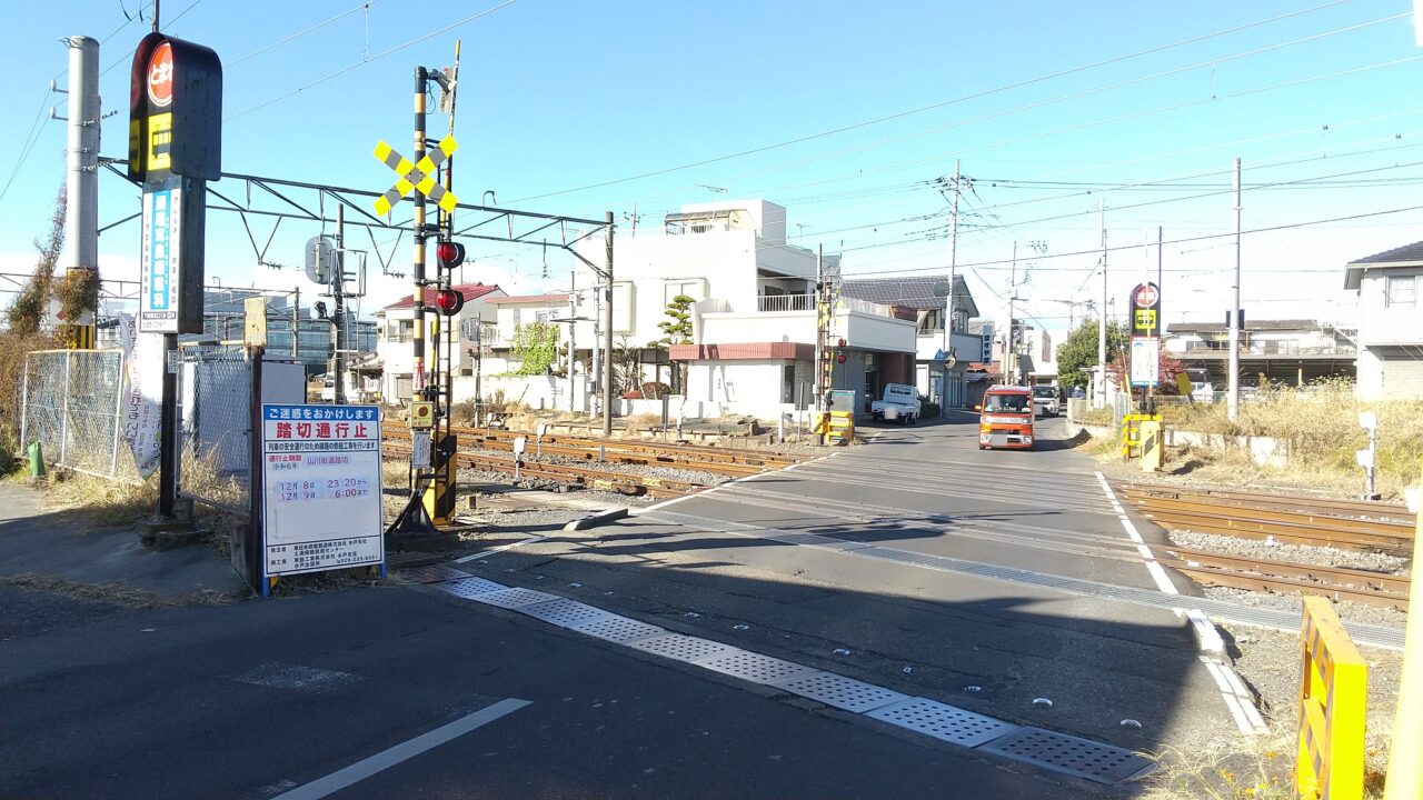 結城駅東側踏切通行止めのお知らせ